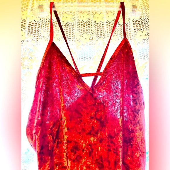 Flirtitude Burgundy Bodysuit, Size S - Picture 2 of 4